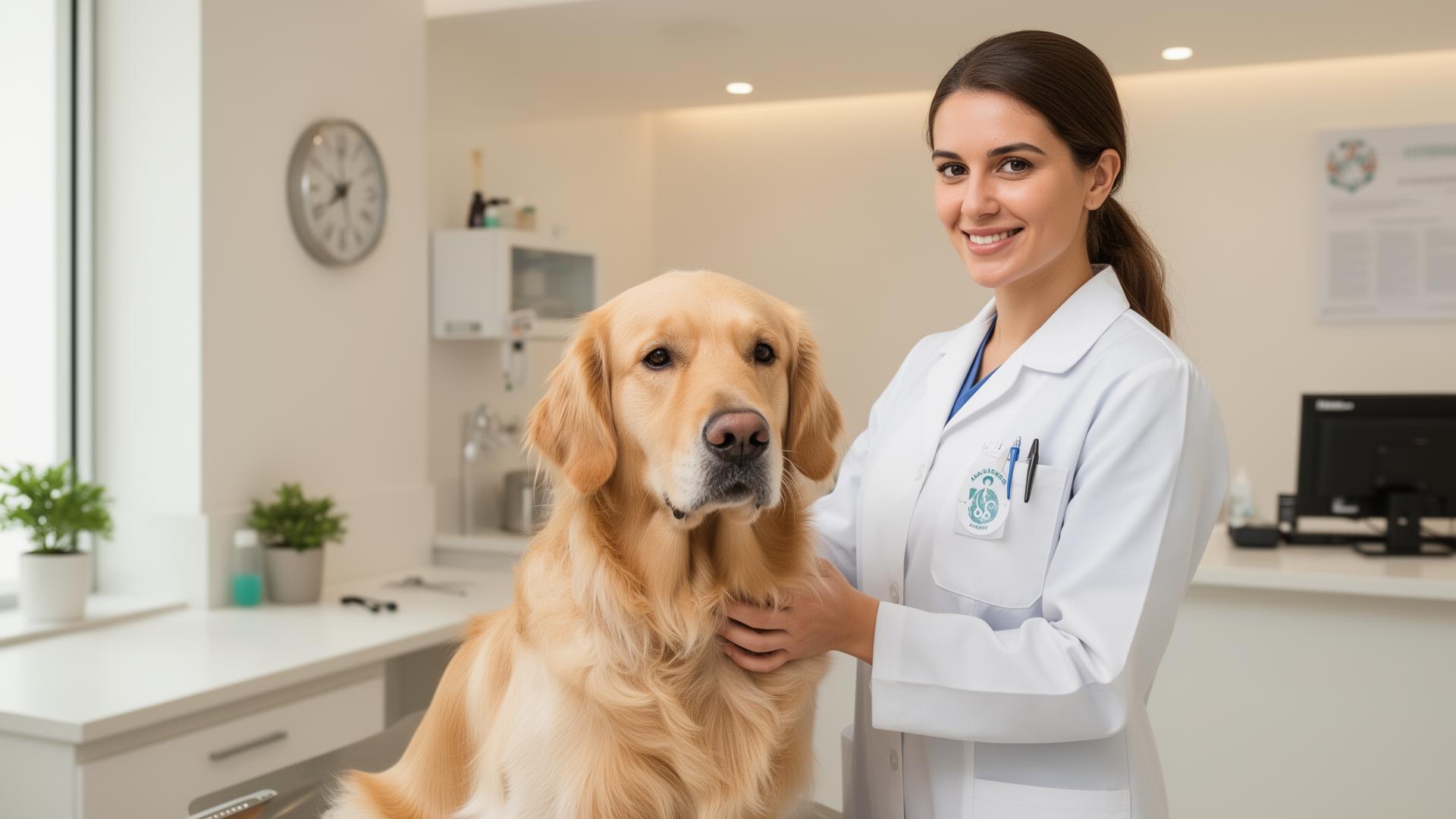 Veterinarian caring for a dog at Welfare Vet Clinic